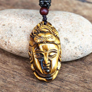 Collier avec pendentif bouddha Guanyin en Œil de tigre