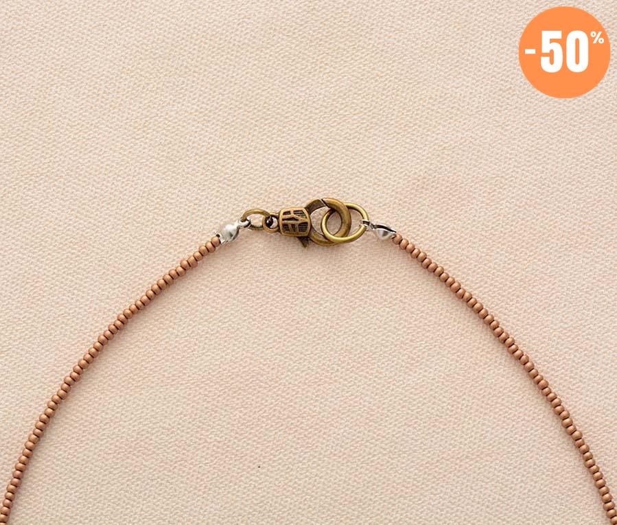 Collier en perles d’Amazonite et fines perles de rocaille