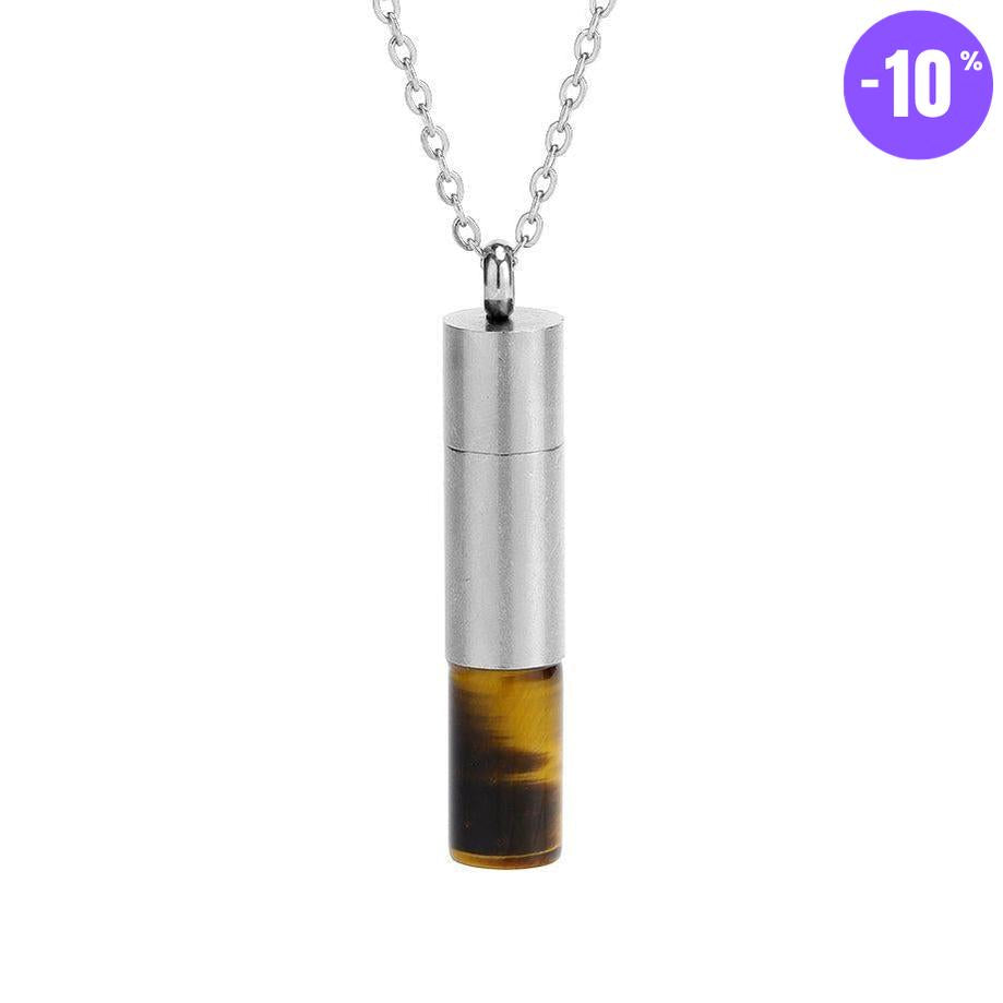 Collier Flacon Énergie en Pierres Naturelles