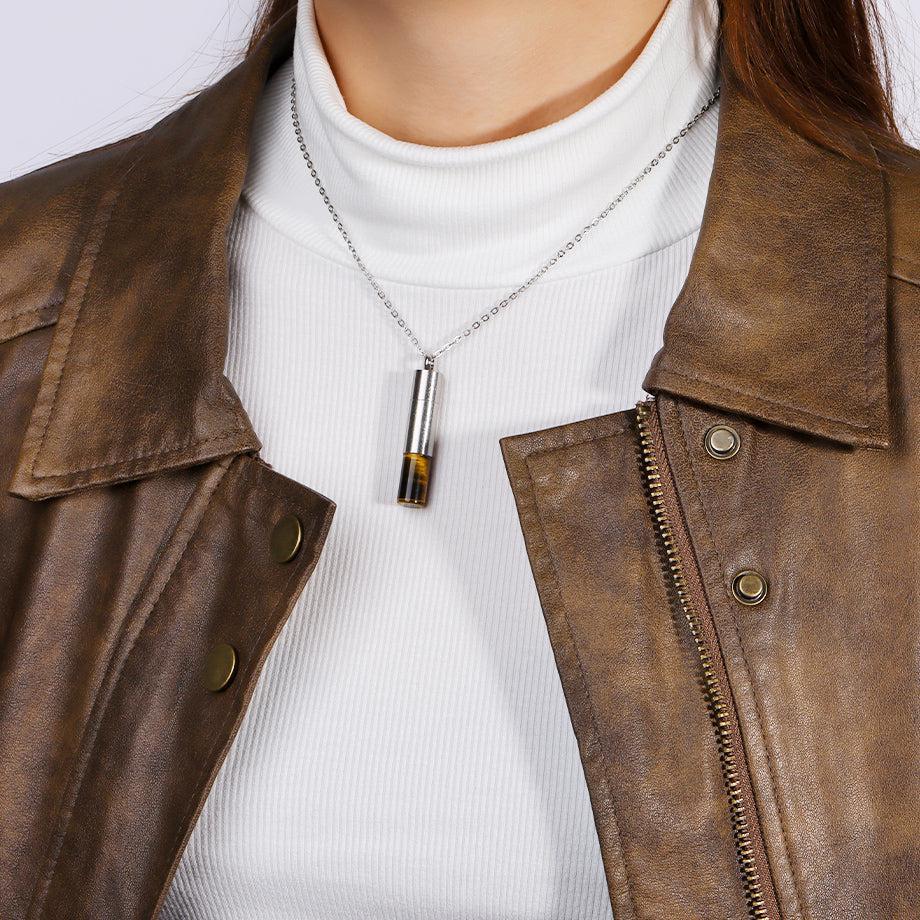 Collier Flacon Énergie en Pierres Naturelles