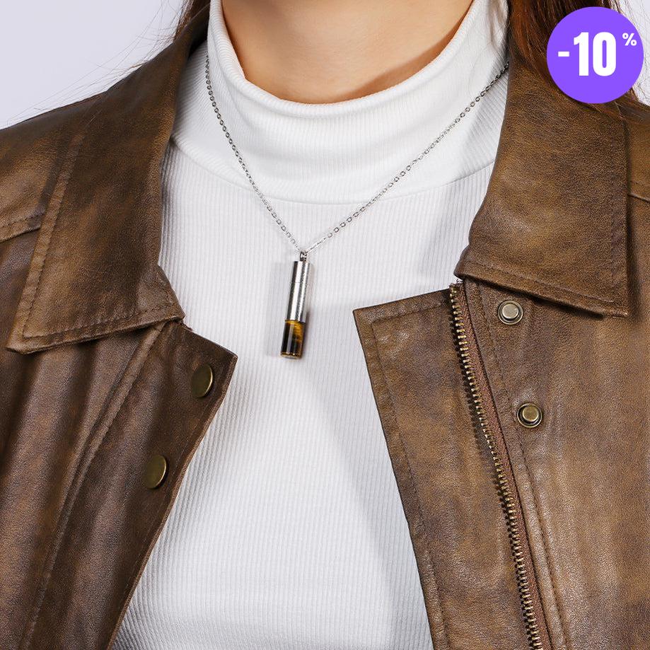 Collier Flacon Énergie en Pierres Naturelles