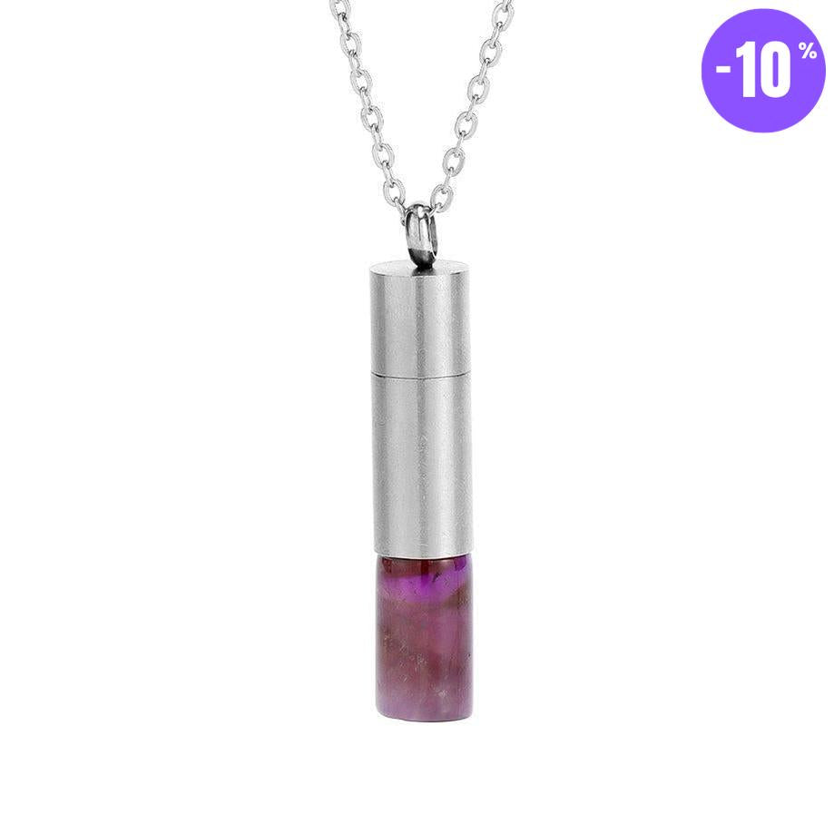 Collier Flacon Énergie en Pierres Naturelles