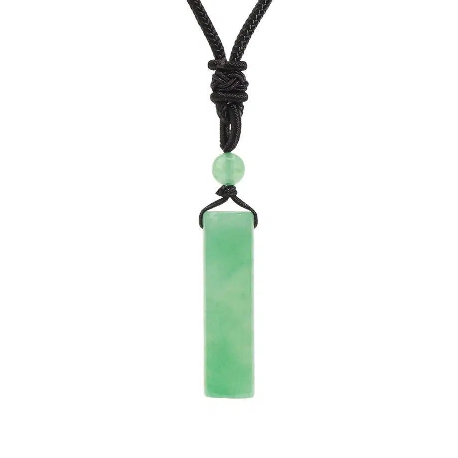 Collier pendentif de forme « tube » en pierre pour homme et femme
