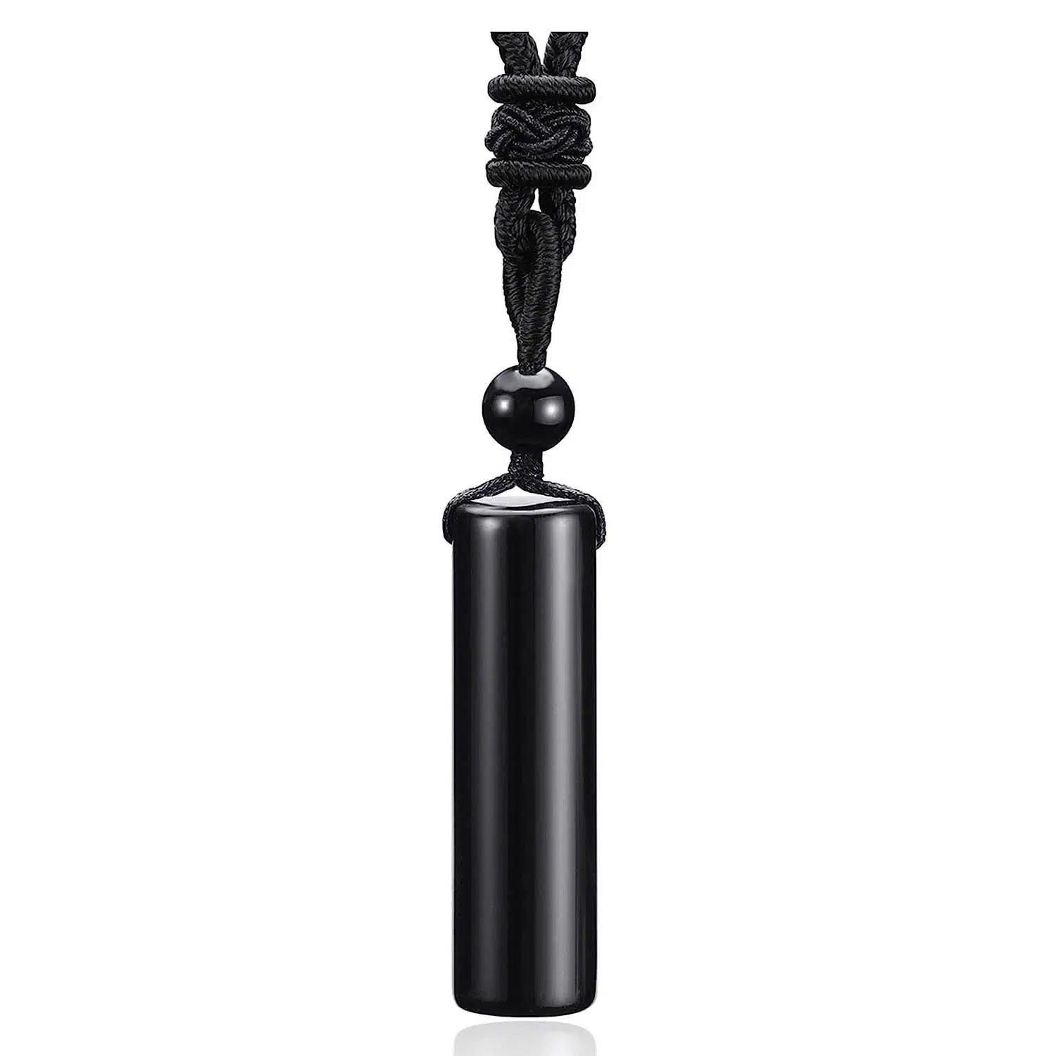 Collier pendentif de forme « tube » en pierre pour homme et femme