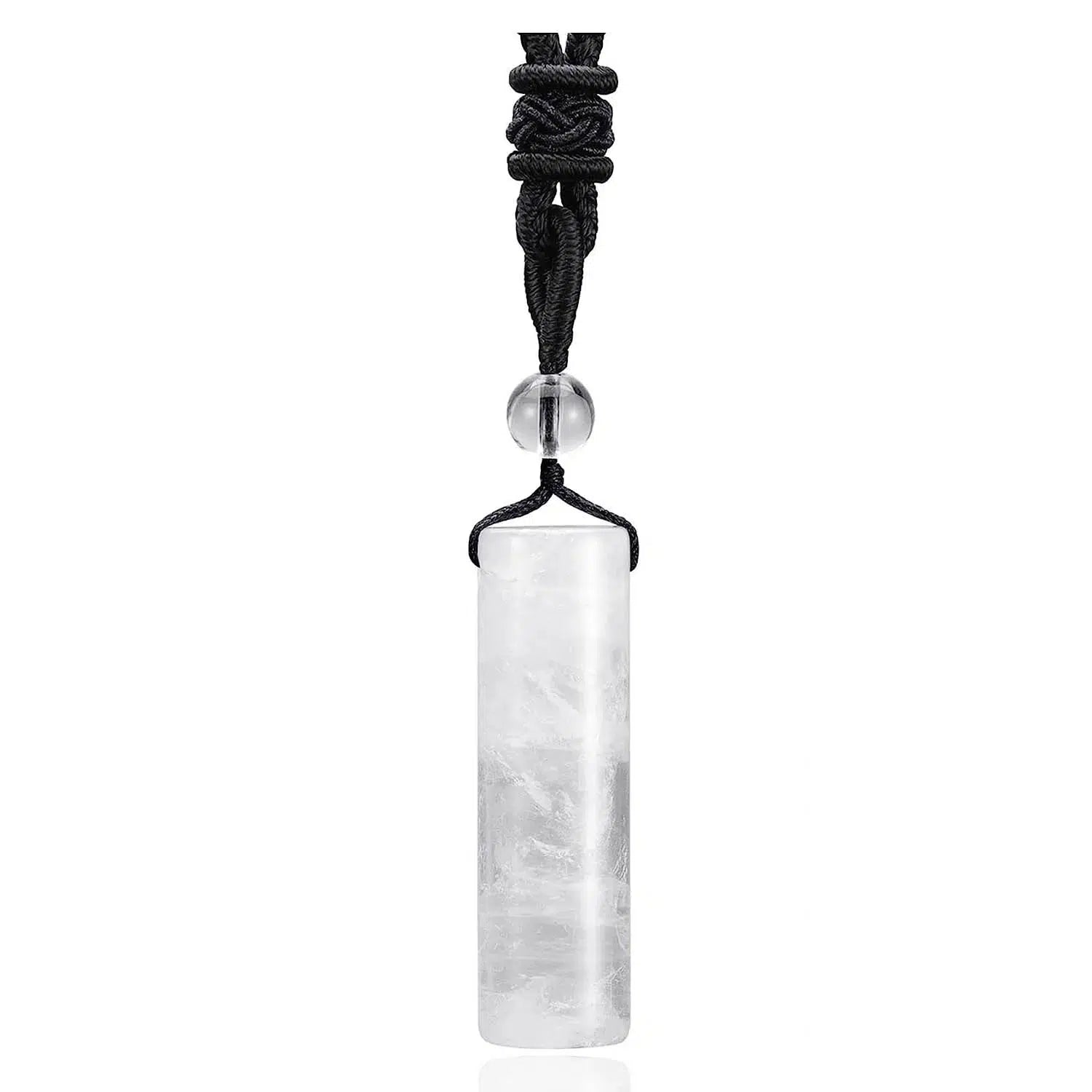 Collier pendentif de forme « tube » en pierre pour homme et femme