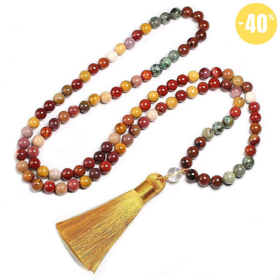 Ensemble Bracelet et Collier / Mala en pierres