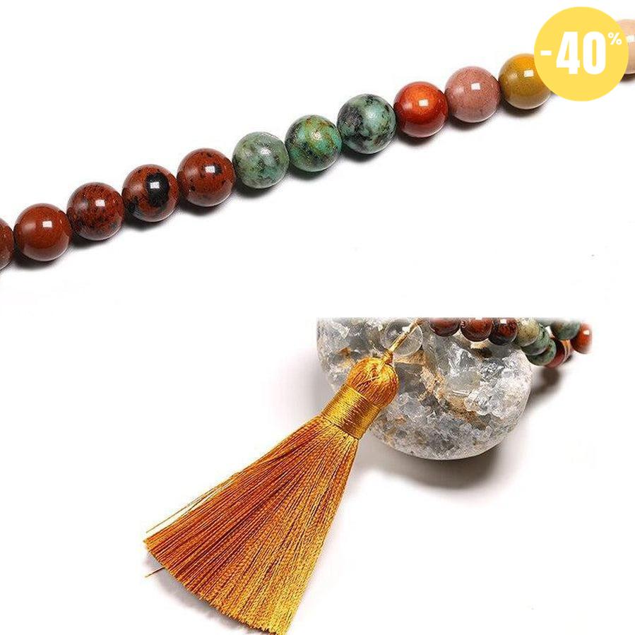 Ensemble Bracelet et Collier / Mala en pierres