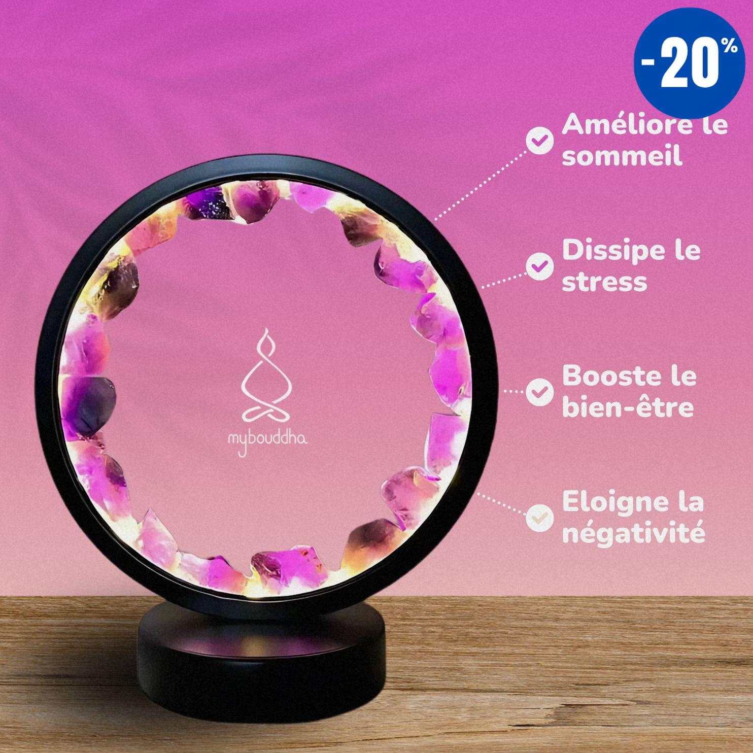 Lampe «Lumière Zen d’Améthyste»