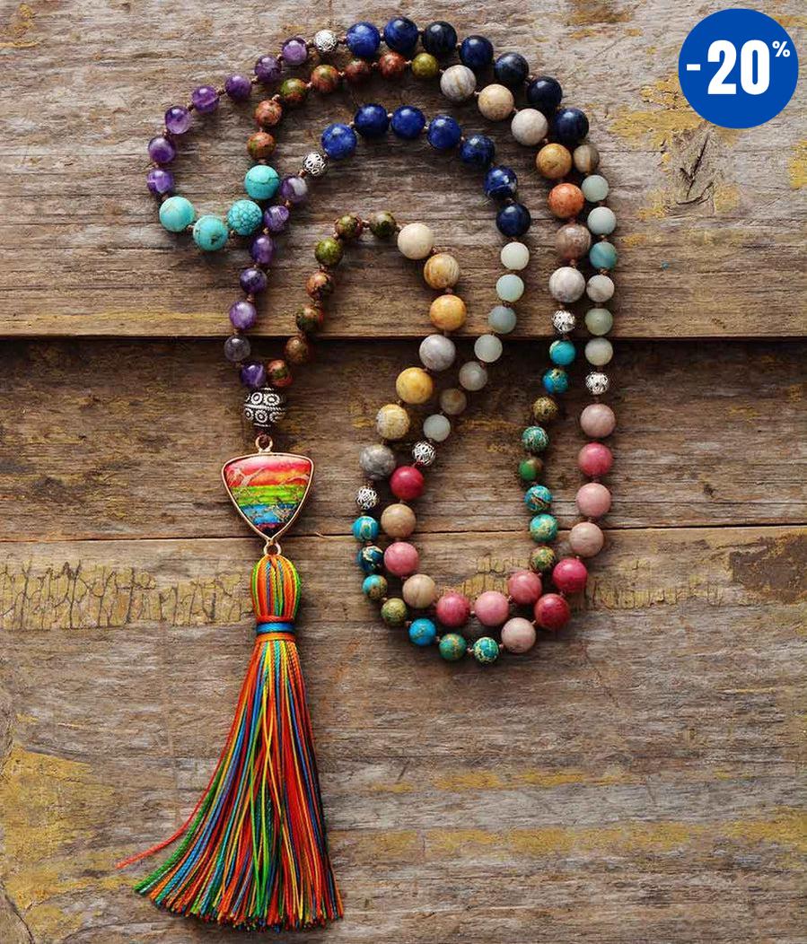 Mala 108 perles multi pierres