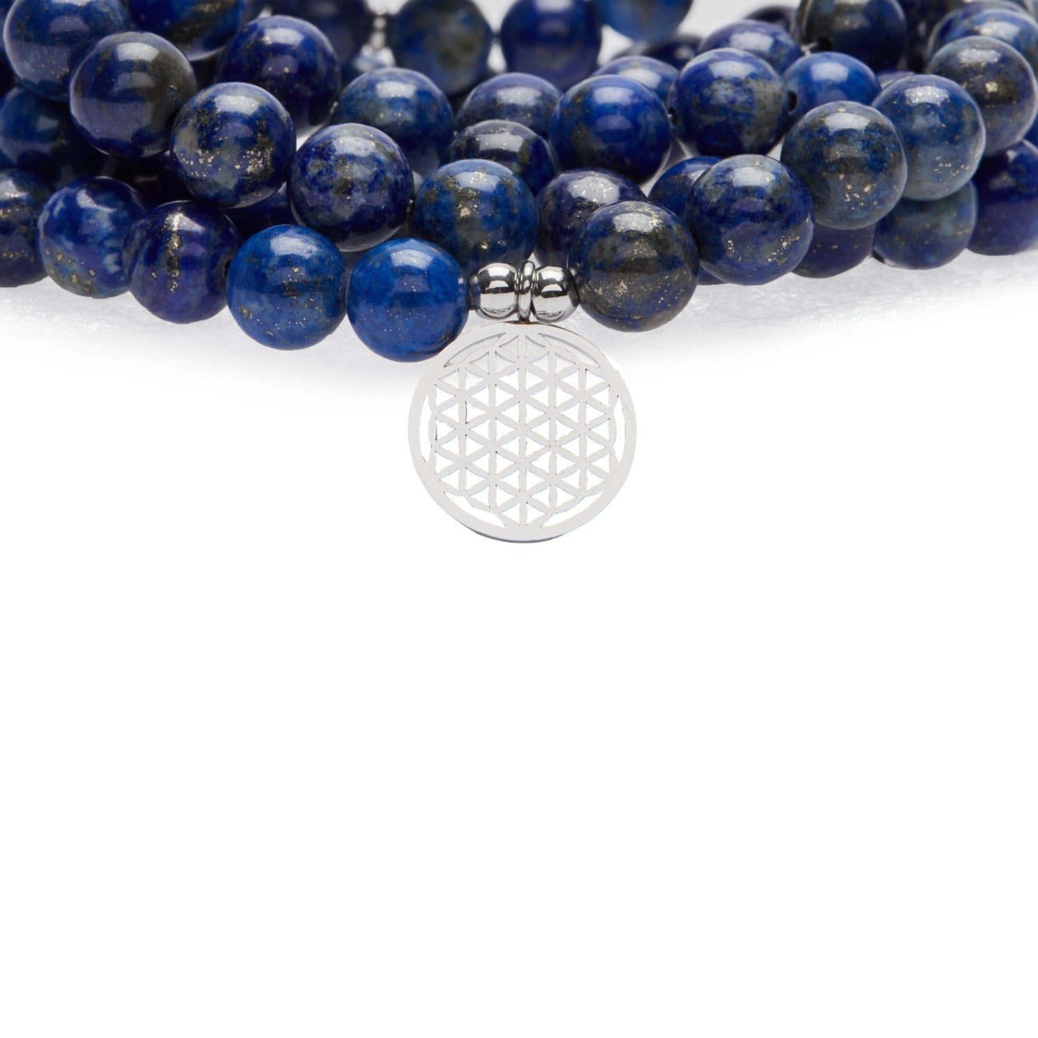 Mala "3ème Oeil" de 108 perles en Lapis Lazuli