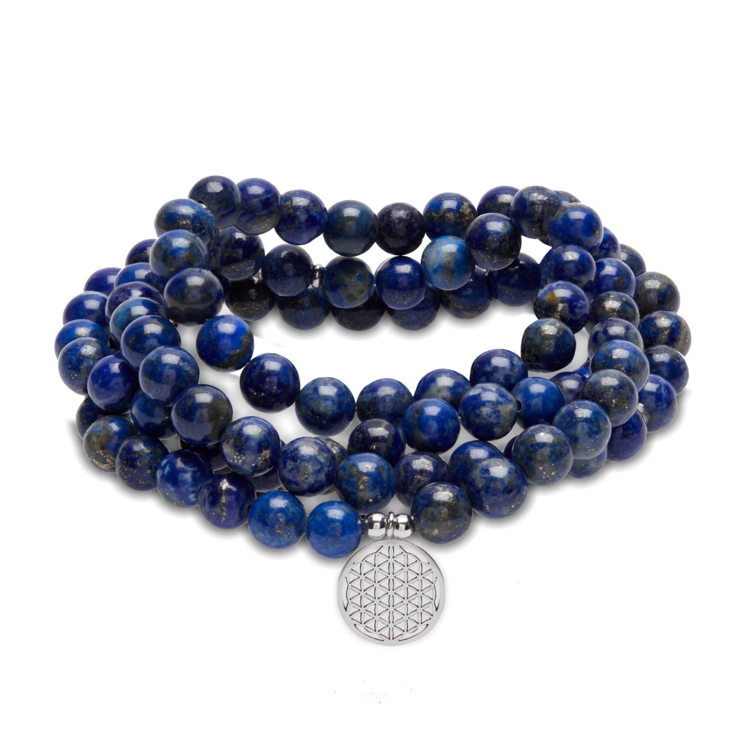 Mala "3ème Oeil" de 108 perles en Lapis Lazuli
