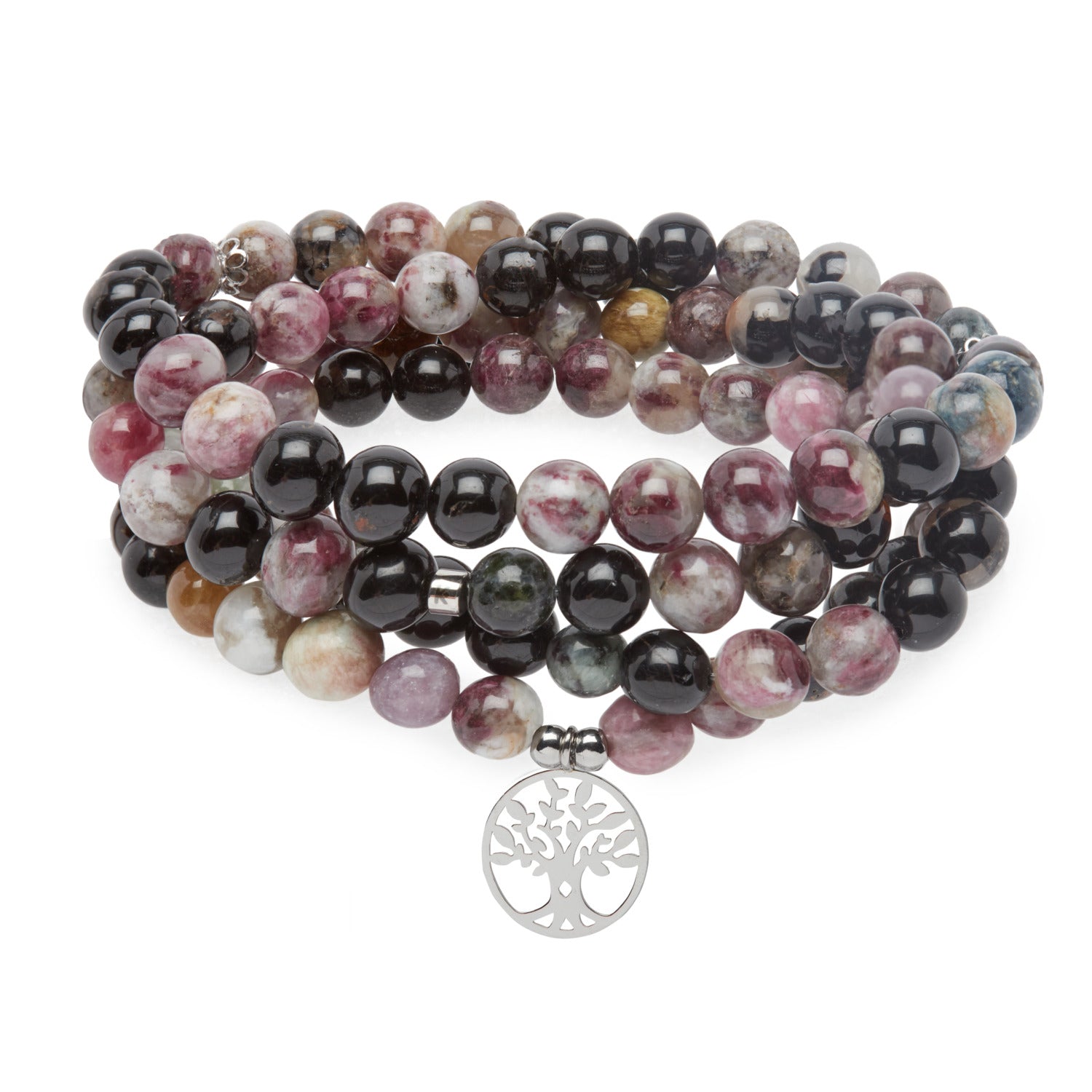 Mala "Beauté de l'Âme" en Tourmaline Multicolore