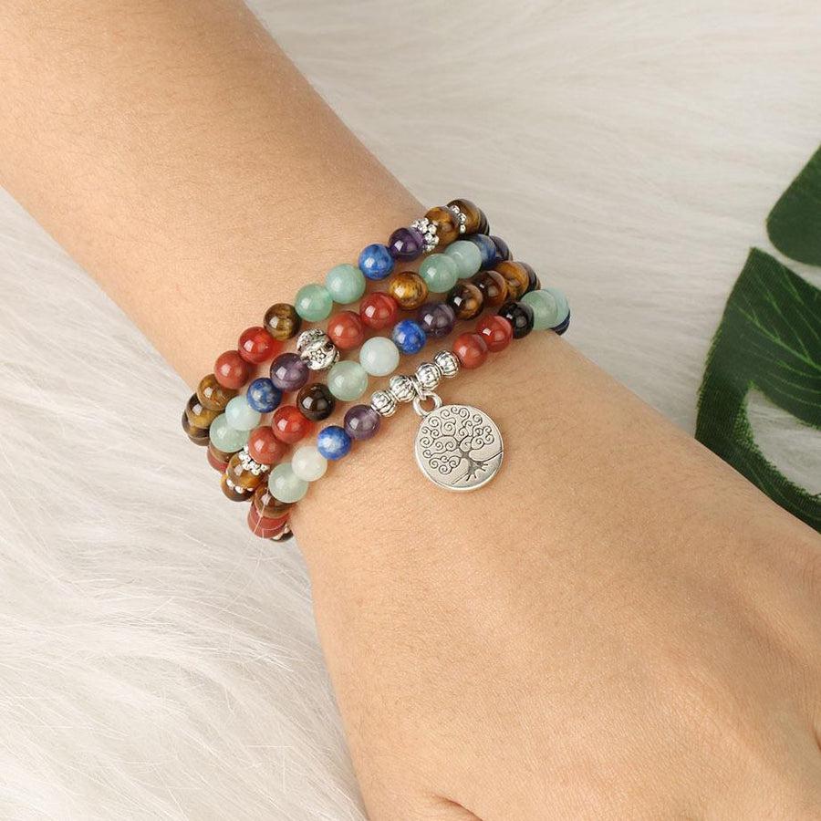 Mala bouddhiste des 7 chakras