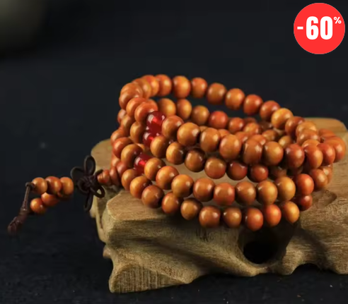Mala de prière et méditation en bois de Santal