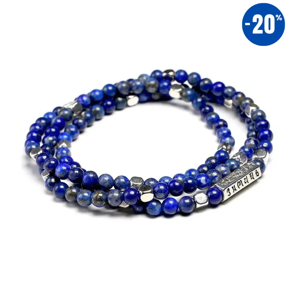 Mala tibétain « Om » en Lapis Lazuli