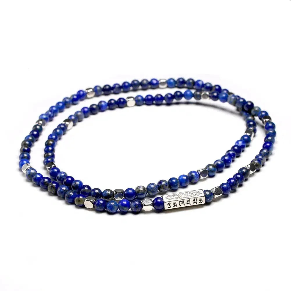 Mala tibétain « Om » en Lapis Lazuli