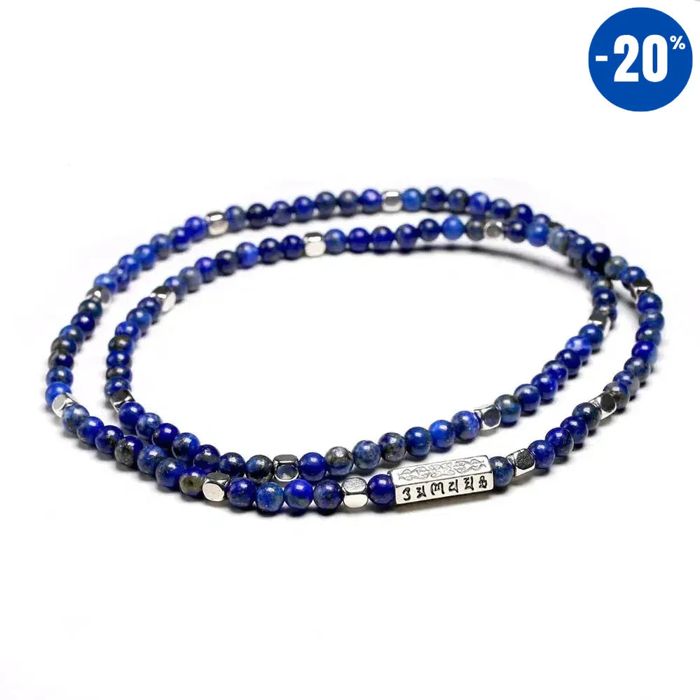 Mala tibétain « Om » en Lapis Lazuli