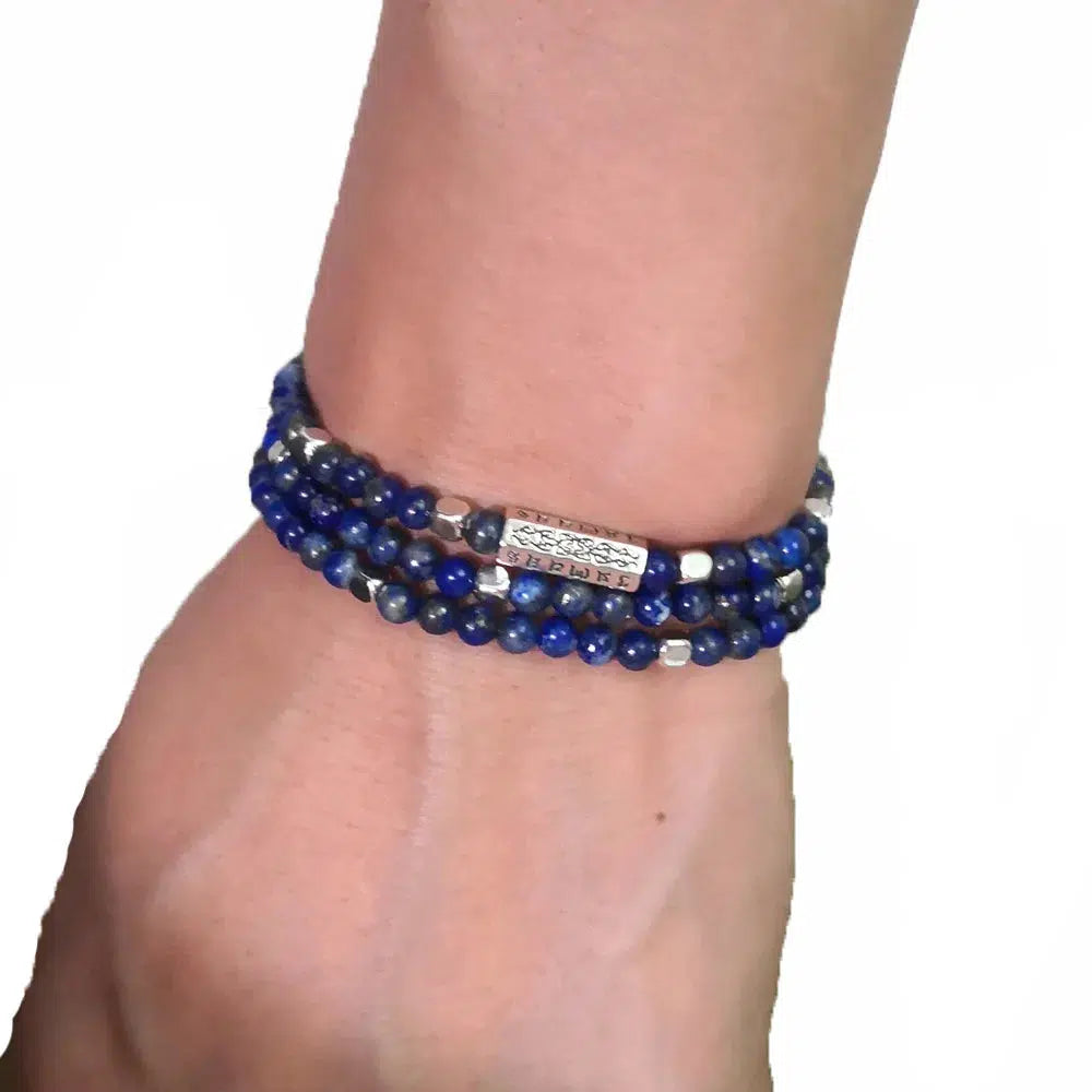 Mala tibétain « Om » en Lapis Lazuli