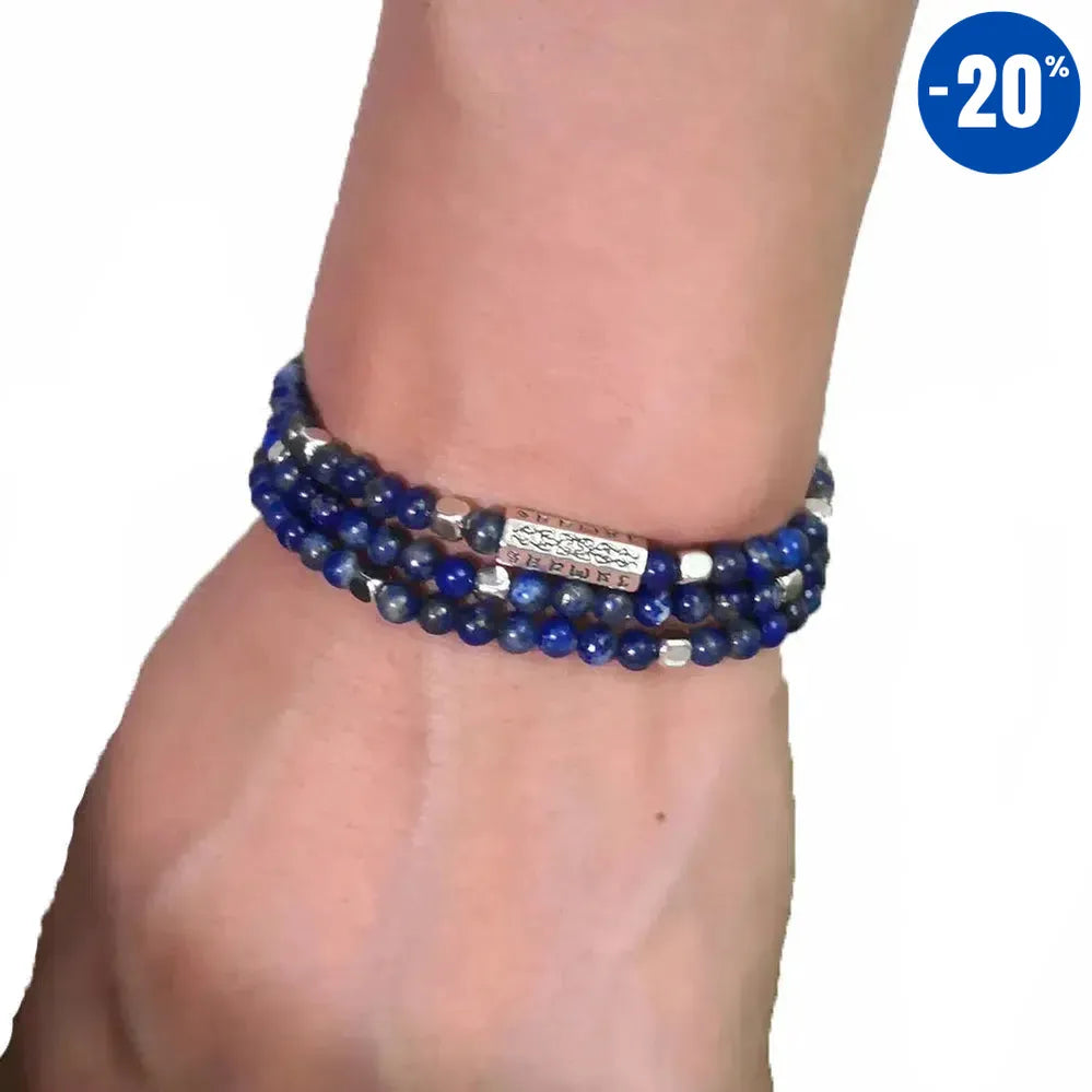 Mala tibétain « Om » en Lapis Lazuli