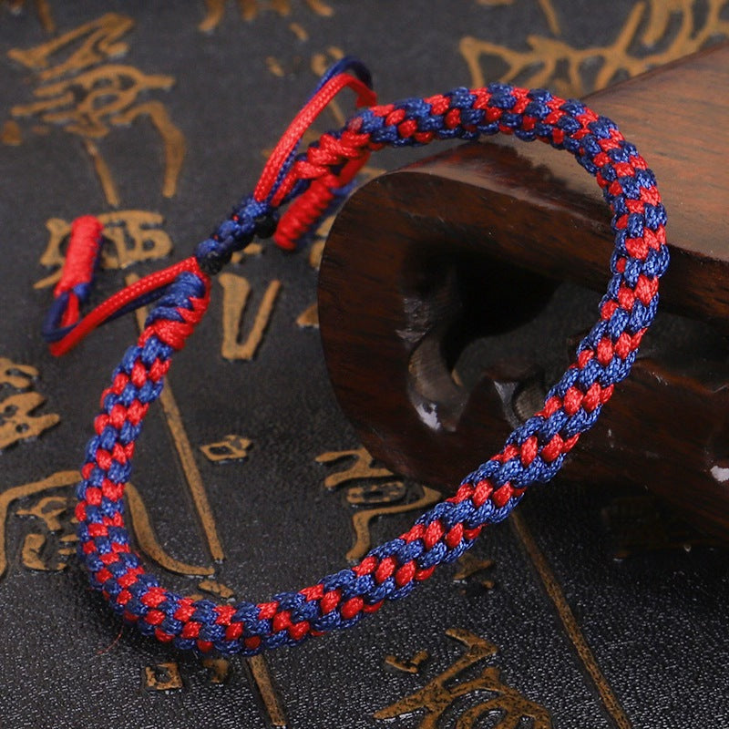 Bracelet tibétain coloré nœud chanceux