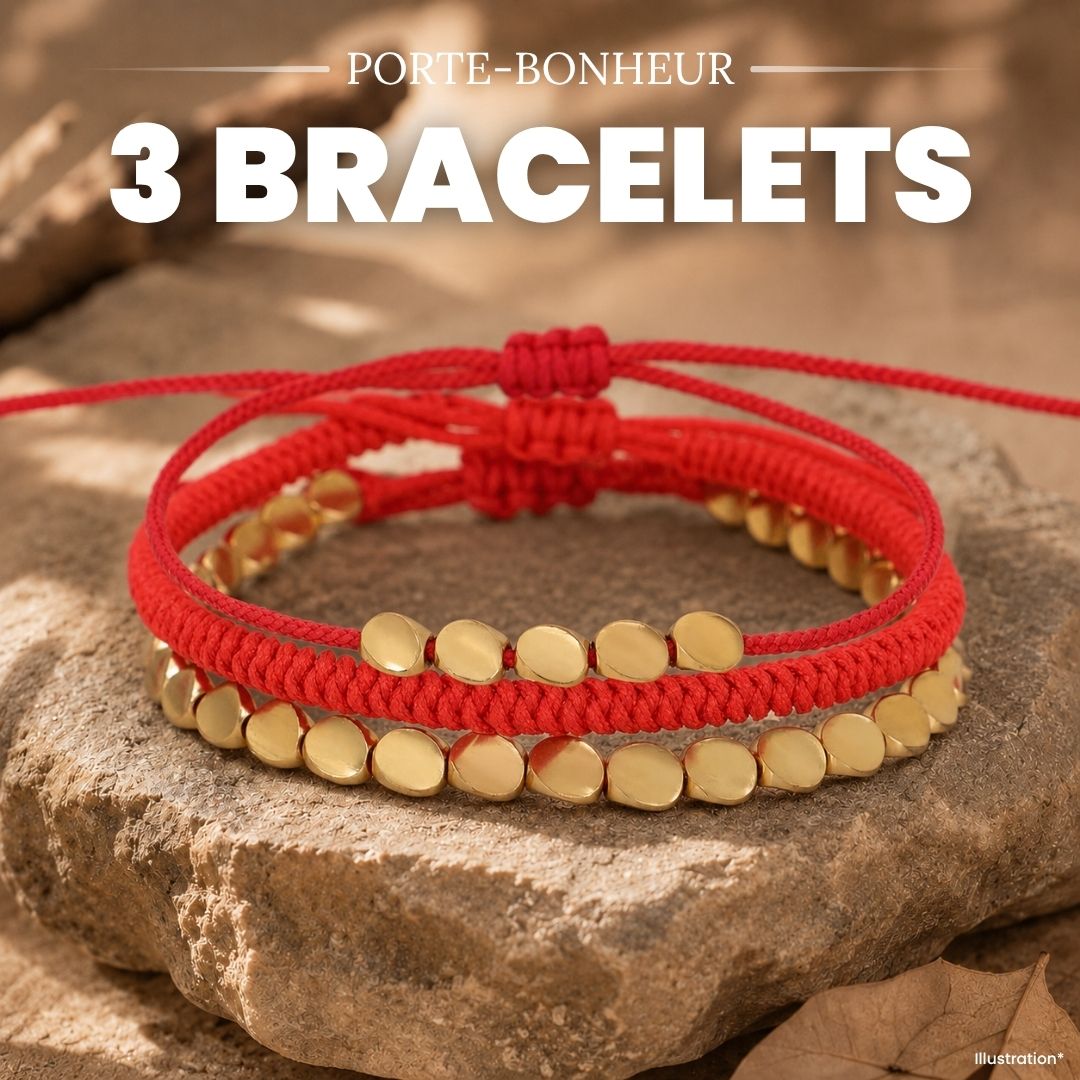 PACK Trio de Bracelets Tibétains Porte-bonheur