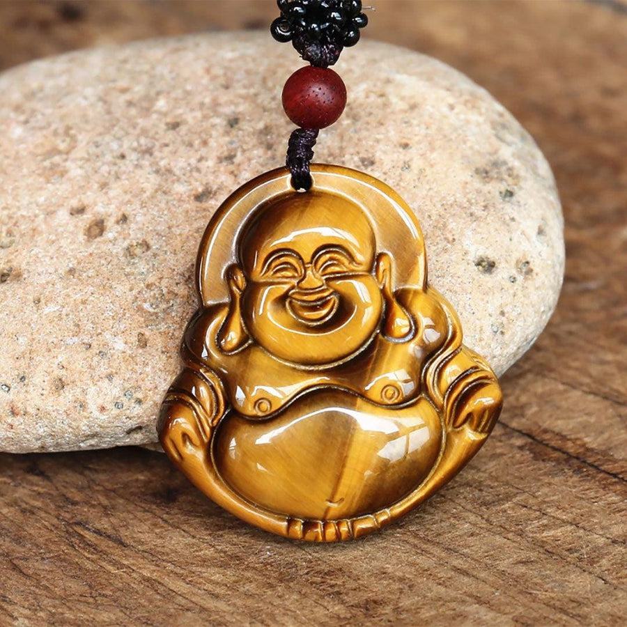 Pendentif Bouddha en oeil de tigre