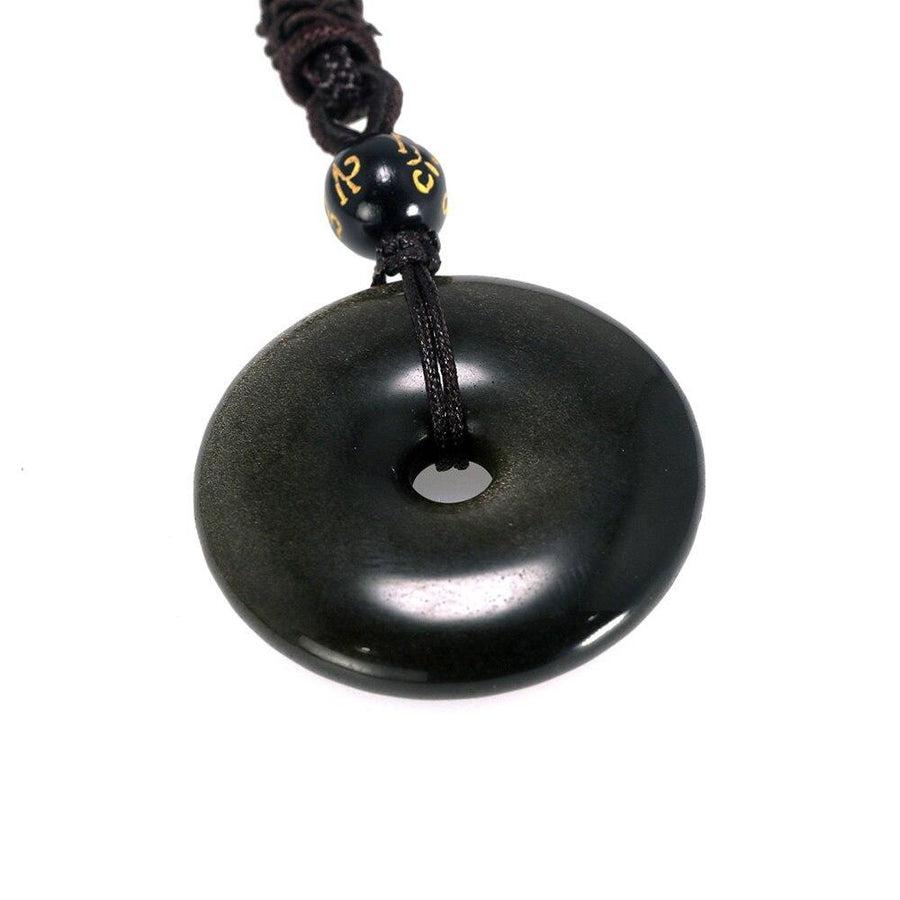 Pendentif « donut » en Obsidienne