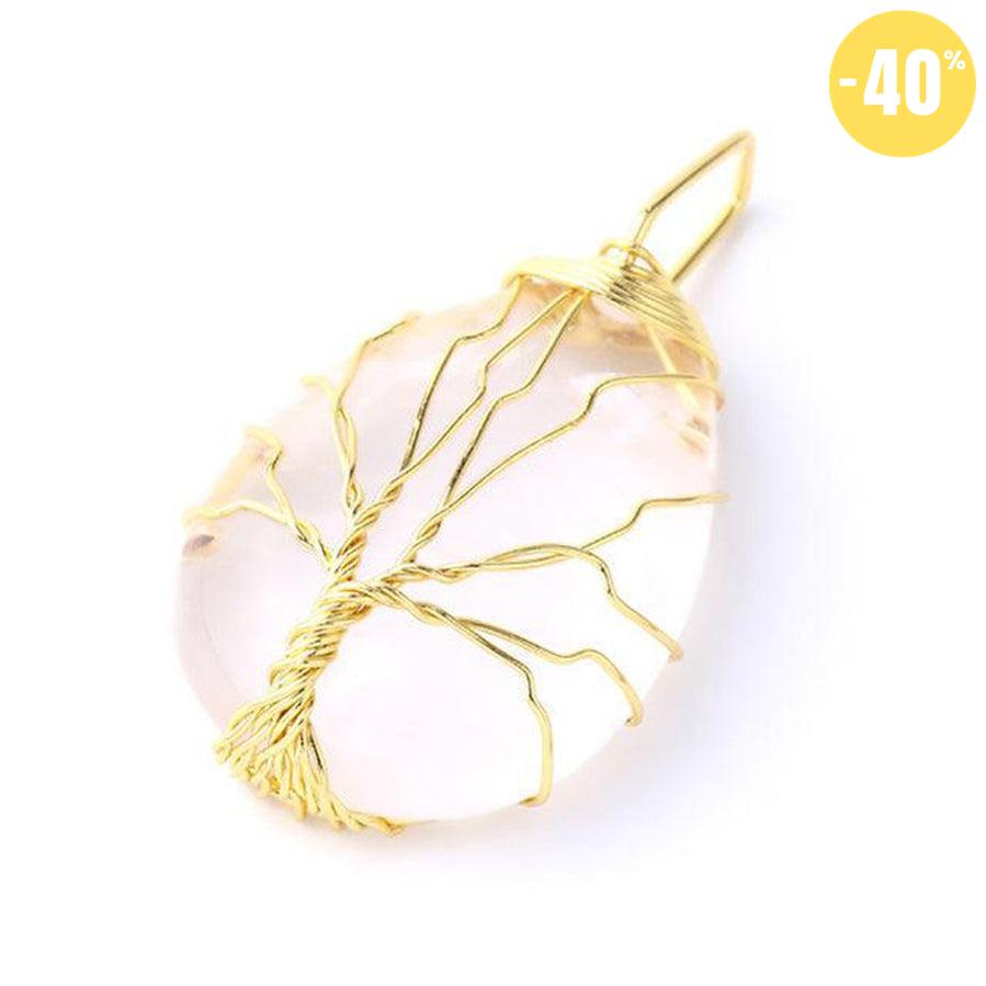 Pendentif «énergie positive» Arbre de vie en pierre