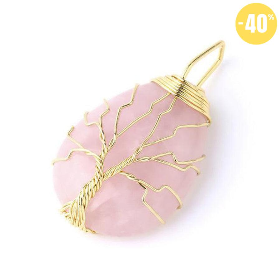 Pendentif «énergie positive» Arbre de vie en pierre