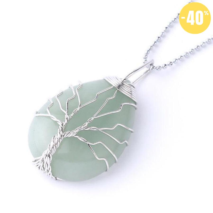 Pendentif «énergie positive» Arbre de vie en pierre