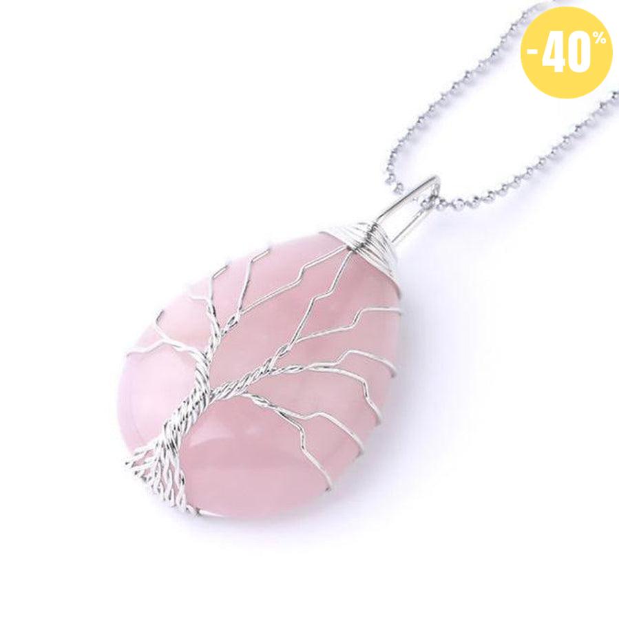 Pendentif «énergie positive» Arbre de vie en pierre