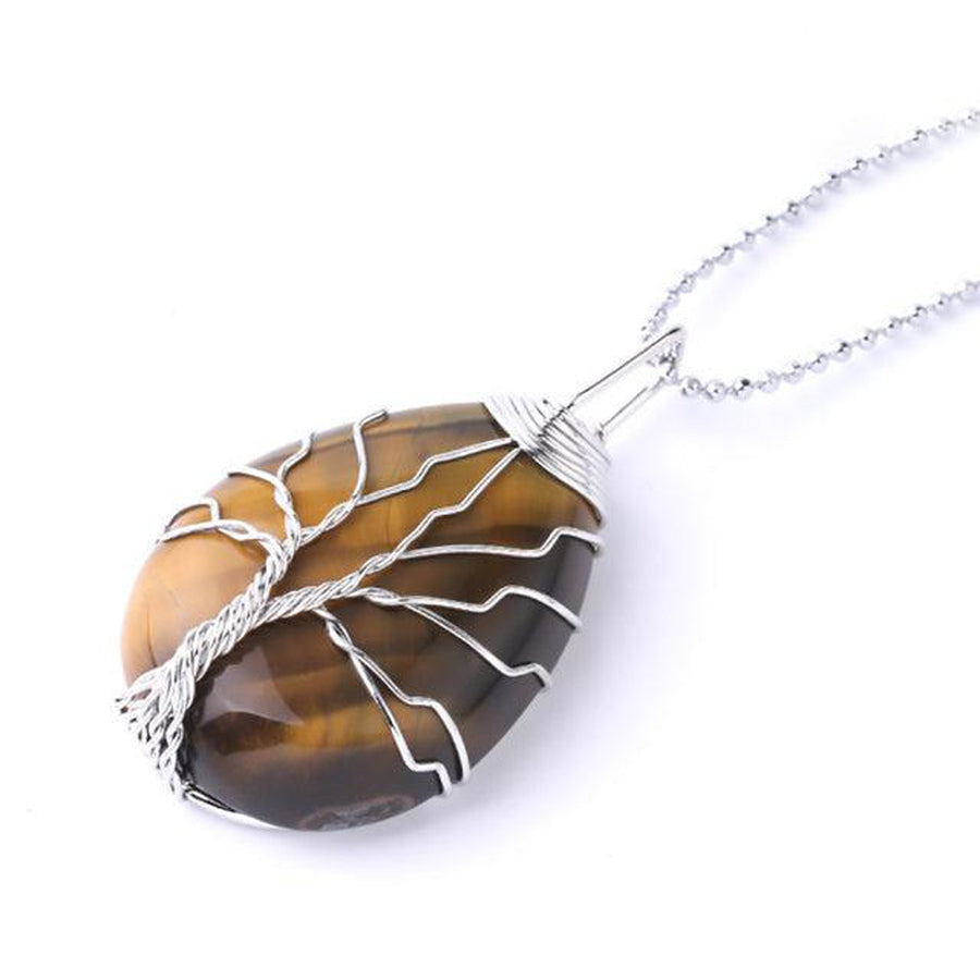 Pendentif «énergie positive» Arbre de vie en pierre