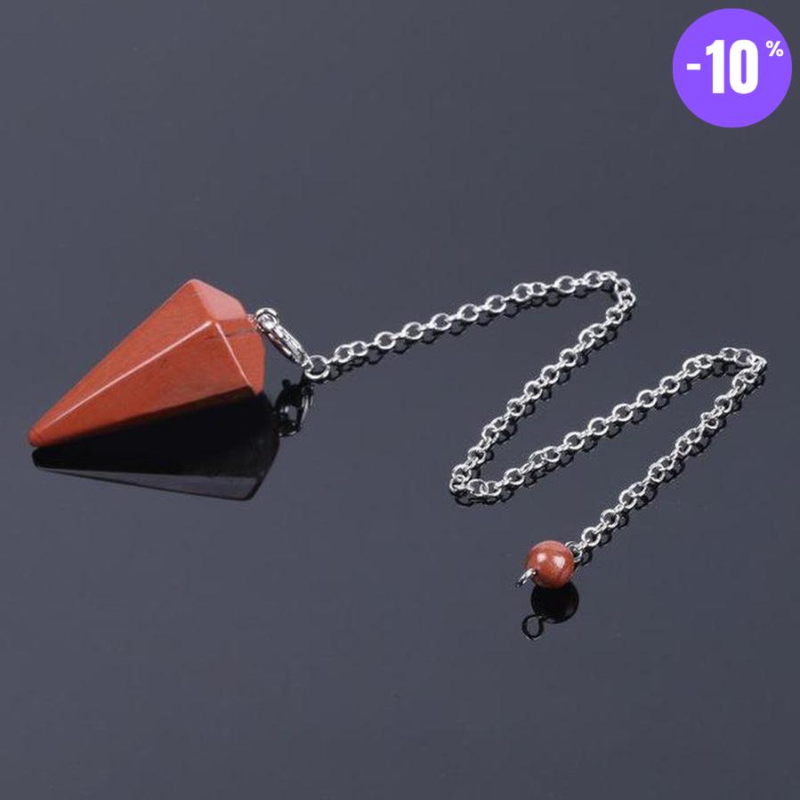 Pendule pyramide hexagonale en pierre