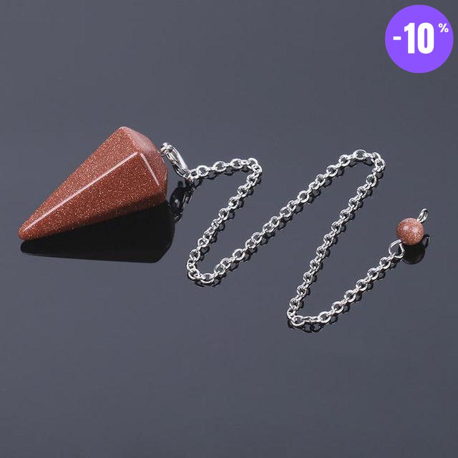 Pendule pyramide hexagonale en pierre