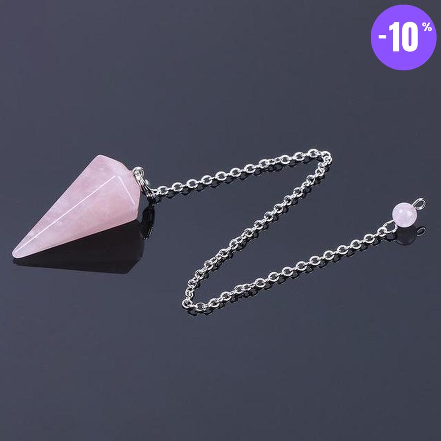 Pendule pyramide hexagonale en pierre