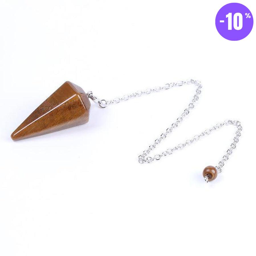 Pendule pyramide hexagonale en pierre