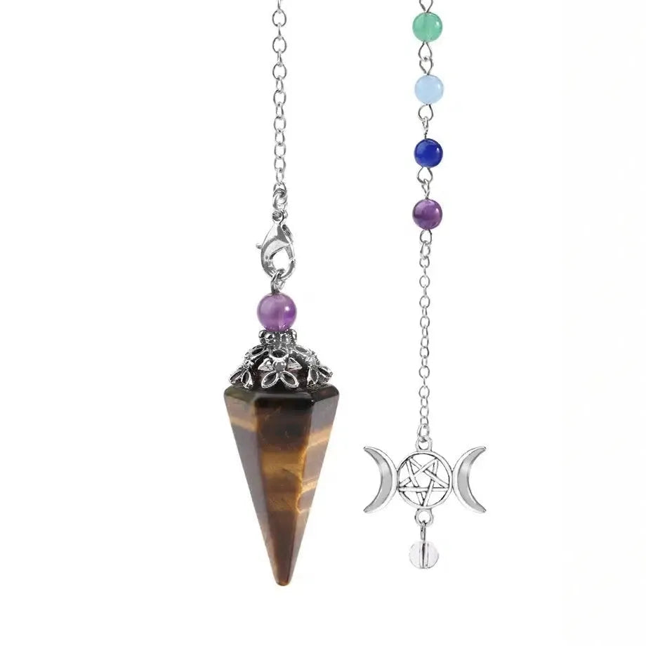 Pendule spirituel en forme de cône pour Reiki en pierre