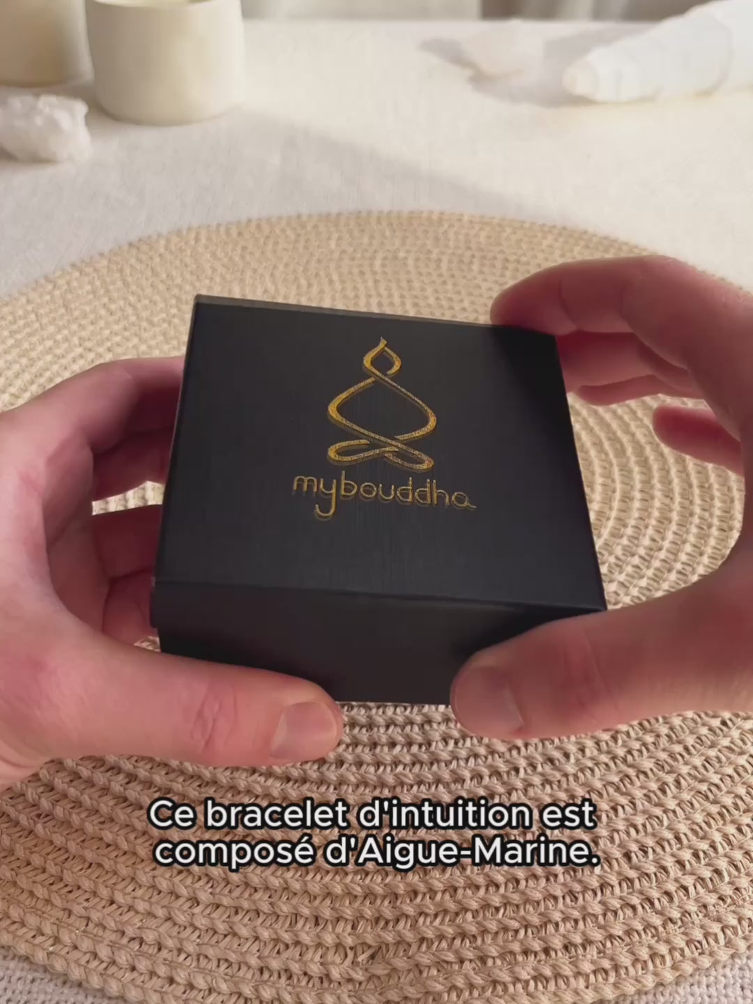 Charger la vidéo : Bracelet « d’Intuition » en Aigue-Marine du Brésil