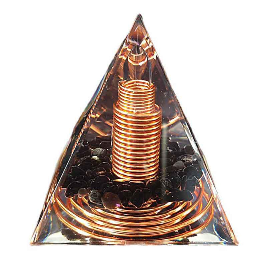 Pyramide Orgonite Obsidienne Noire : Amplification Énergétique
