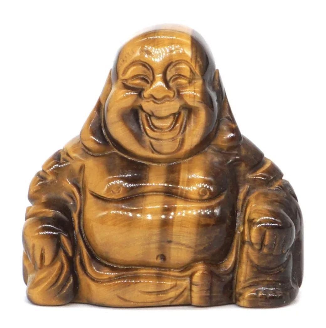 Statuette du Bouddha rieur en pierre