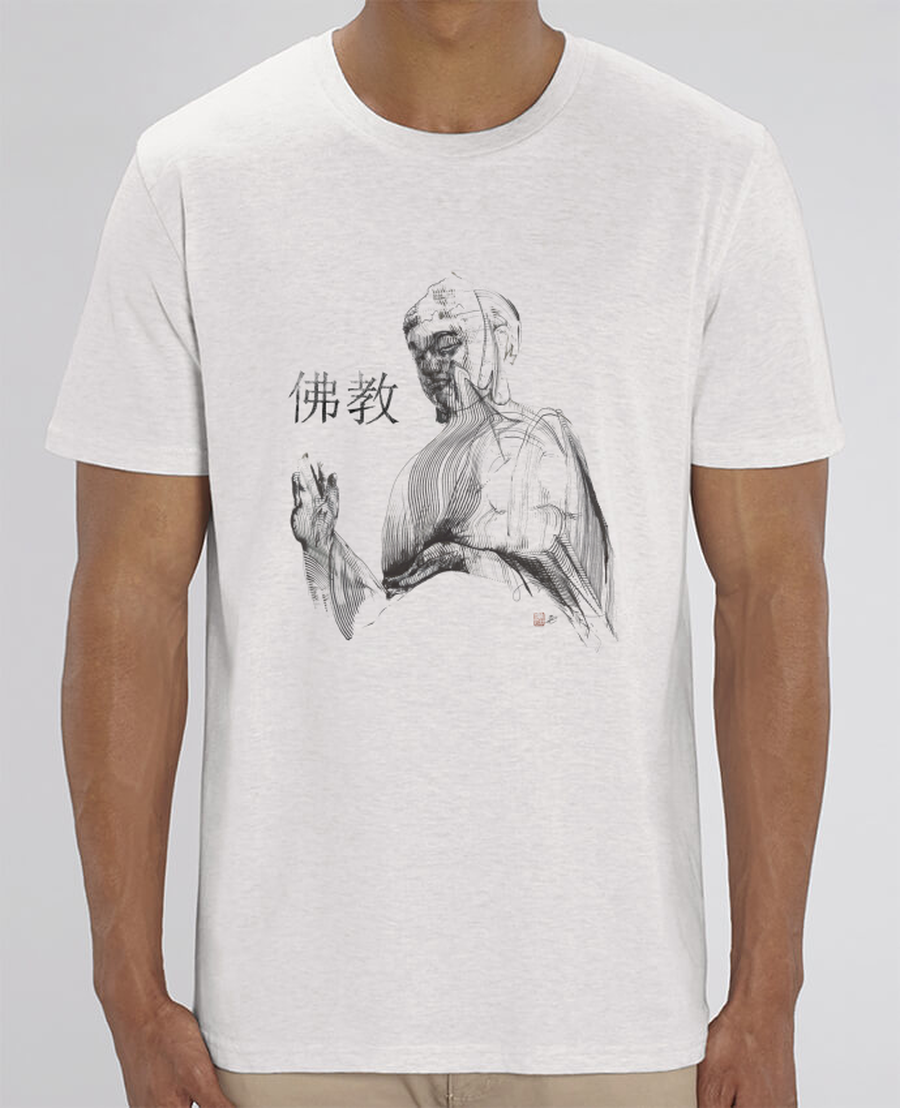 T-shirt en coton bio «Bouddha Kanji» pour homme - Collection Daography