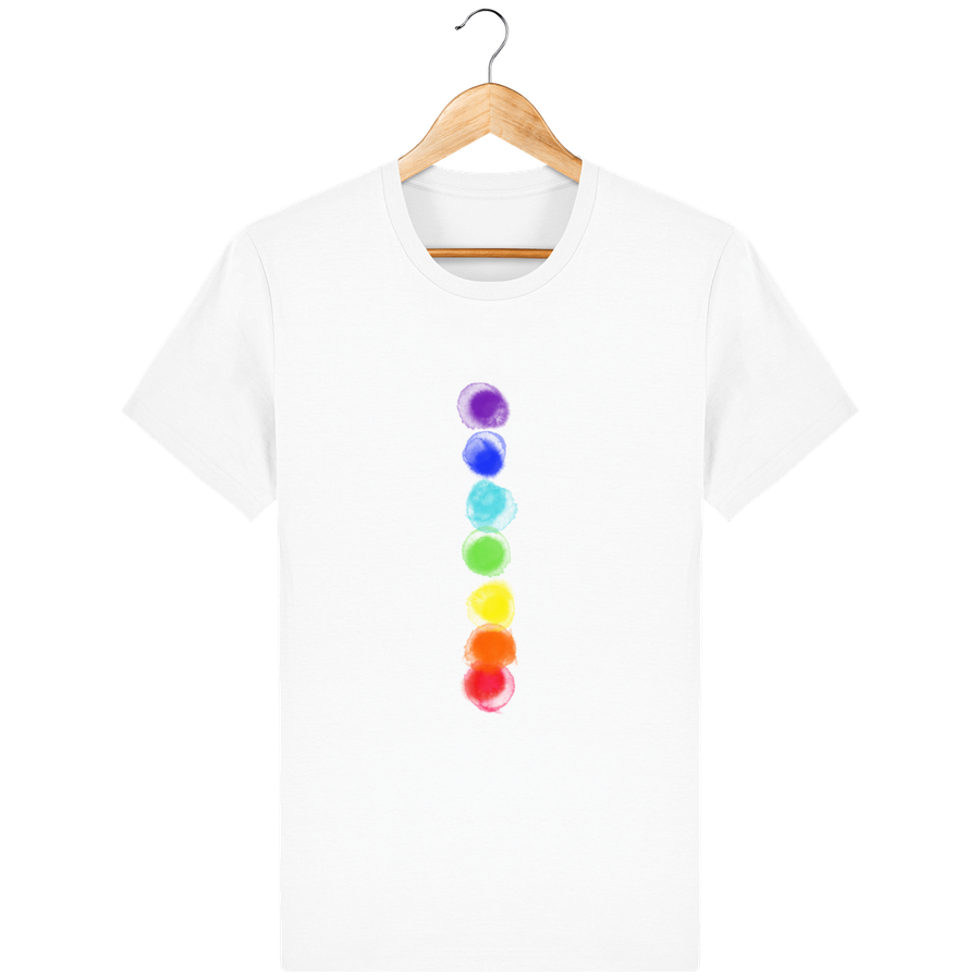 T-shirt en coton bio «Chakras 2» pour homme, à col rond