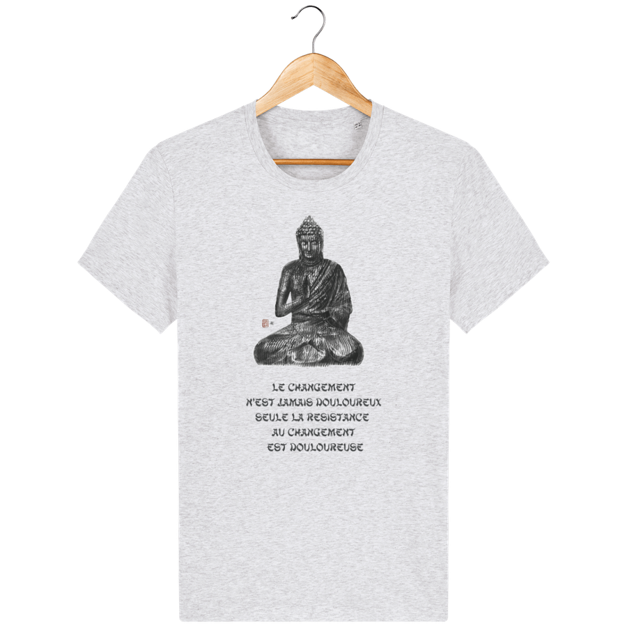 T-shirt en coton bio «Le changement» pour homme, à col rond - Collection Daography