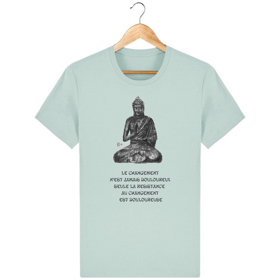T-shirt en coton bio «Le changement» pour homme, à col rond - Collection Daography