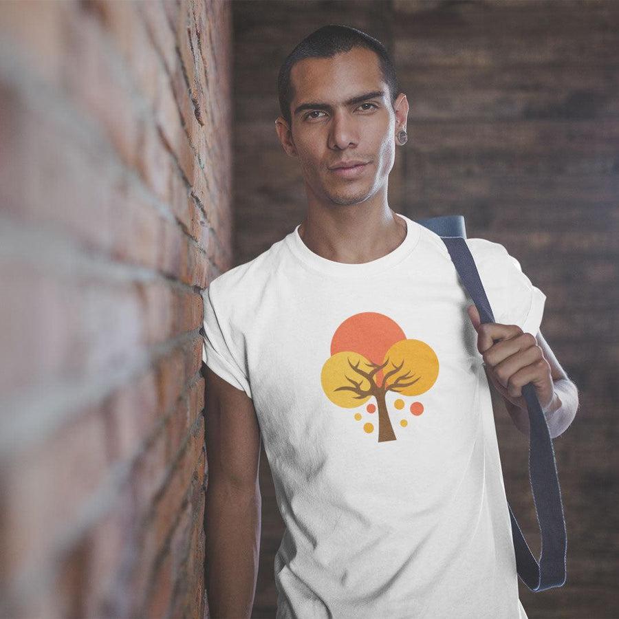 T-shirt en coton bio «Tree of Life» pour homme, à col rond