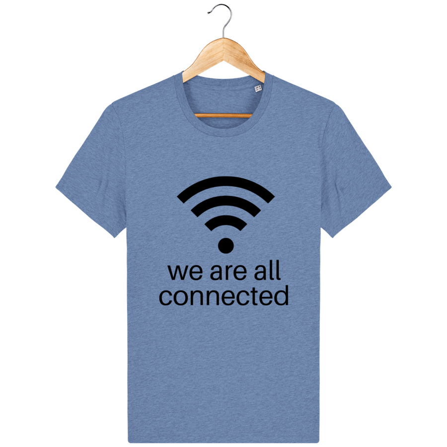 T-shirt en coton bio « We are all connected» pour homme