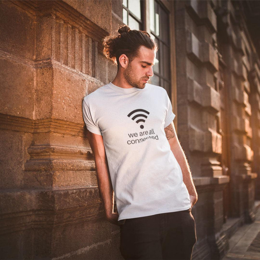 T-shirt en coton bio « We are all connected» pour homme