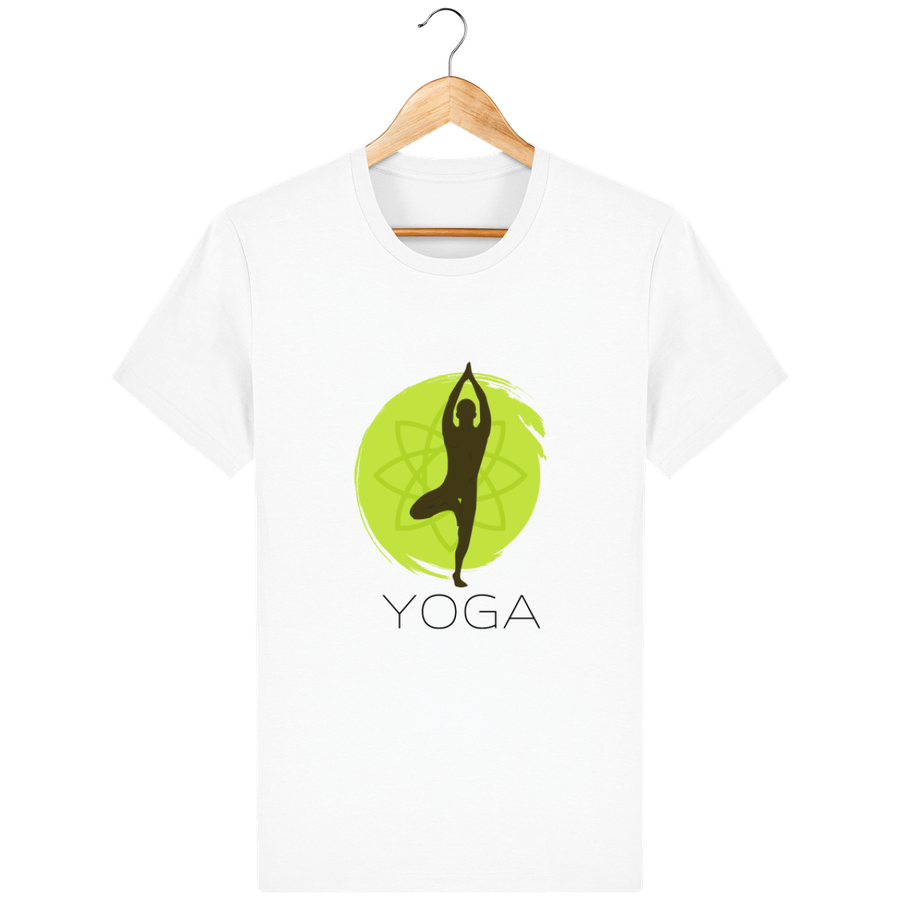 T-shirt en coton bio «Yoga 5» pour homme, à col rond
