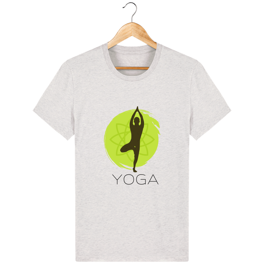 T-shirt en coton bio «Yoga 5» pour homme, à col rond