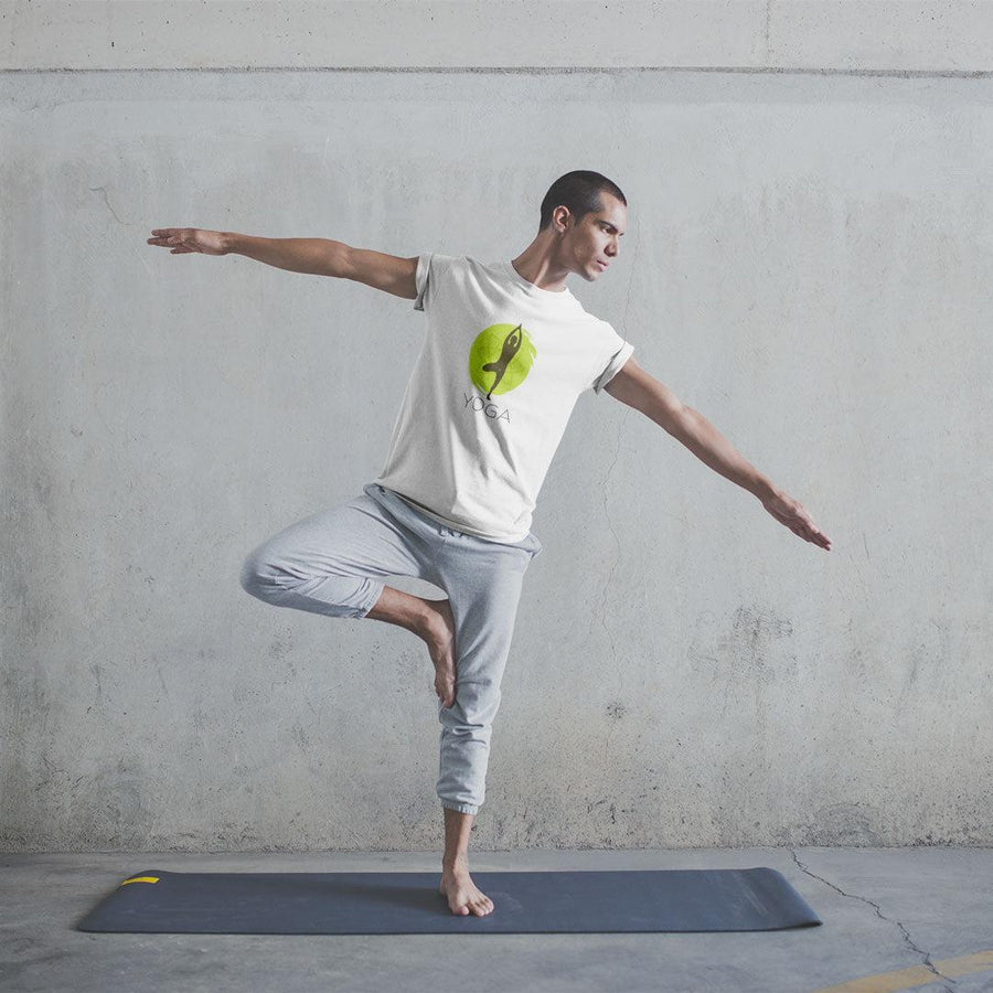 T-shirt en coton bio «Yoga 5» pour homme, à col rond
